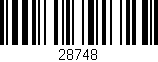 Código de barras (EAN, GTIN, SKU, ISBN): '28748'