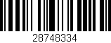 Código de barras (EAN, GTIN, SKU, ISBN): '28748334'