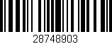 Código de barras (EAN, GTIN, SKU, ISBN): '28748903'