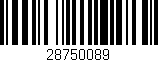 Código de barras (EAN, GTIN, SKU, ISBN): '28750089'