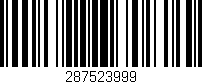 Código de barras (EAN, GTIN, SKU, ISBN): '287523999'