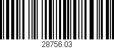 Código de barras (EAN, GTIN, SKU, ISBN): '28756.03'