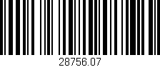 Código de barras (EAN, GTIN, SKU, ISBN): '28756.07'