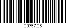 Código de barras (EAN, GTIN, SKU, ISBN): '28757.26'