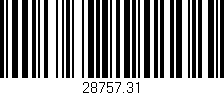 Código de barras (EAN, GTIN, SKU, ISBN): '28757.31'