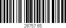 Código de barras (EAN, GTIN, SKU, ISBN): '28757.65'