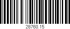 Código de barras (EAN, GTIN, SKU, ISBN): '28760.15'
