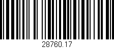 Código de barras (EAN, GTIN, SKU, ISBN): '28760.17'