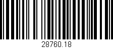Código de barras (EAN, GTIN, SKU, ISBN): '28760.18'