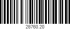 Código de barras (EAN, GTIN, SKU, ISBN): '28760.20'