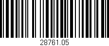 Código de barras (EAN, GTIN, SKU, ISBN): '28761.05'