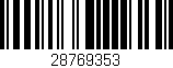 Código de barras (EAN, GTIN, SKU, ISBN): '28769353'
