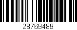Código de barras (EAN, GTIN, SKU, ISBN): '28769489'
