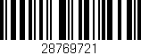 Código de barras (EAN, GTIN, SKU, ISBN): '28769721'