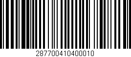 Código de barras (EAN, GTIN, SKU, ISBN): '287700410400010'