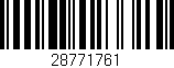 Código de barras (EAN, GTIN, SKU, ISBN): '28771761'
