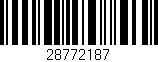 Código de barras (EAN, GTIN, SKU, ISBN): '28772187'