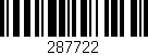 Código de barras (EAN, GTIN, SKU, ISBN): '287722'