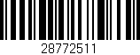 Código de barras (EAN, GTIN, SKU, ISBN): '28772511'