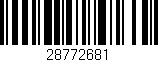Código de barras (EAN, GTIN, SKU, ISBN): '28772681'