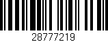 Código de barras (EAN, GTIN, SKU, ISBN): '28777219'