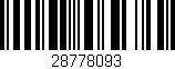 Código de barras (EAN, GTIN, SKU, ISBN): '28778093'