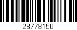 Código de barras (EAN, GTIN, SKU, ISBN): '28778150'