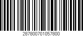 Código de barras (EAN, GTIN, SKU, ISBN): '287800701057800'