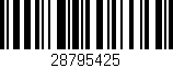 Código de barras (EAN, GTIN, SKU, ISBN): '28795425'