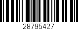 Código de barras (EAN, GTIN, SKU, ISBN): '28795427'