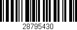 Código de barras (EAN, GTIN, SKU, ISBN): '28795430'