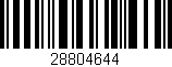 Código de barras (EAN, GTIN, SKU, ISBN): '28804644'
