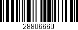 Código de barras (EAN, GTIN, SKU, ISBN): '28806660'