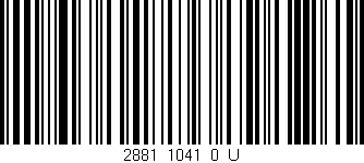 Código de barras (EAN, GTIN, SKU, ISBN): '2881_1041_0_U'