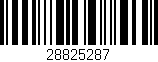 Código de barras (EAN, GTIN, SKU, ISBN): '28825287'