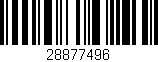 Código de barras (EAN, GTIN, SKU, ISBN): '28877496'