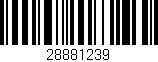 Código de barras (EAN, GTIN, SKU, ISBN): '28881239'