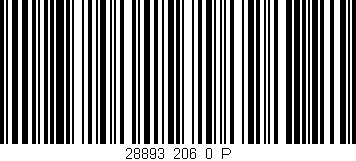 Código de barras (EAN, GTIN, SKU, ISBN): '28893_206_0_P'