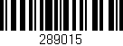 Código de barras (EAN, GTIN, SKU, ISBN): '289015'