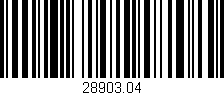 Código de barras (EAN, GTIN, SKU, ISBN): '28903.04'