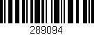 Código de barras (EAN, GTIN, SKU, ISBN): '289094'