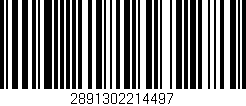 Código de barras (EAN, GTIN, SKU, ISBN): '2891302214497'