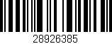 Código de barras (EAN, GTIN, SKU, ISBN): '28926385'