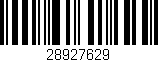 Código de barras (EAN, GTIN, SKU, ISBN): '28927629'