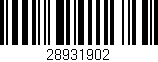 Código de barras (EAN, GTIN, SKU, ISBN): '28931902'