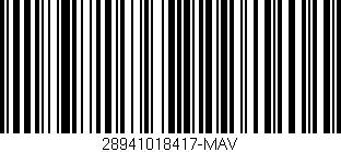 Código de barras (EAN, GTIN, SKU, ISBN): '28941018417-MAV'