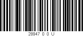 Código de barras (EAN, GTIN, SKU, ISBN): '28947_0_0_U'
