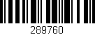 Código de barras (EAN, GTIN, SKU, ISBN): '289760'