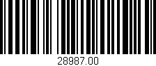 Código de barras (EAN, GTIN, SKU, ISBN): '28987.00'