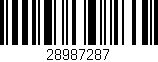 Código de barras (EAN, GTIN, SKU, ISBN): '28987287'